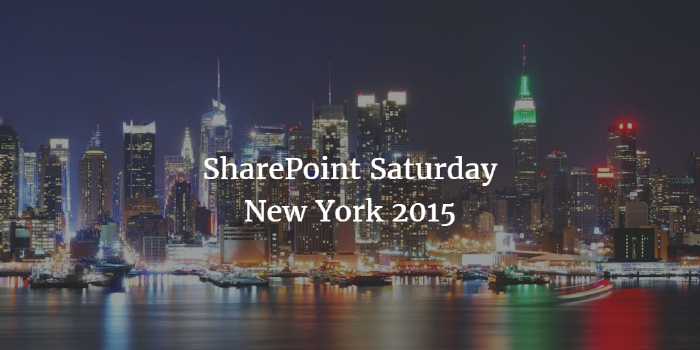 SharePoint Saturday New York 2015